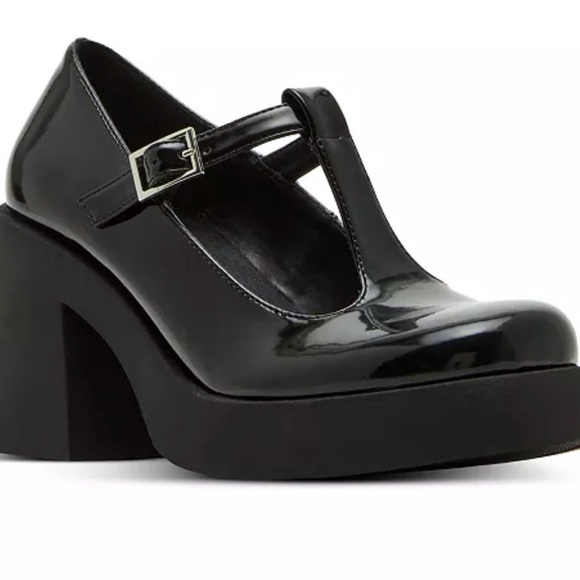Madden Girl Shoes - Madden Girl Black Patent Platform Mary Jane Heels
